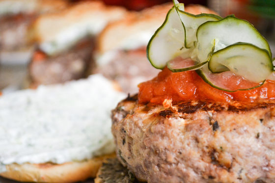 Feta Stuffed Greek Burger