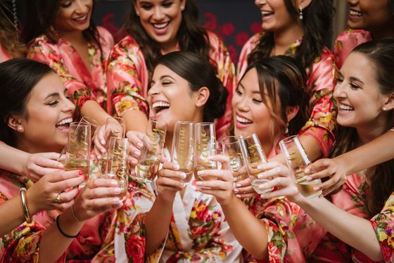 bridesmaids getting ready