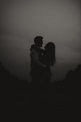 Dark engagement photos