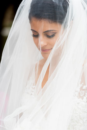 Bride under veil