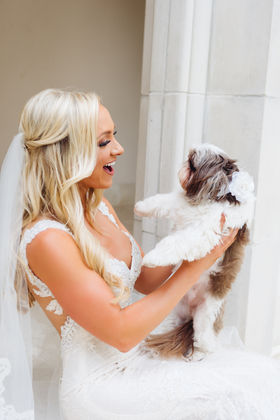 Bride and her Dog