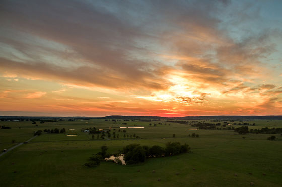 Sunset on acreage