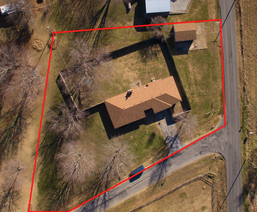 Aerial of property line