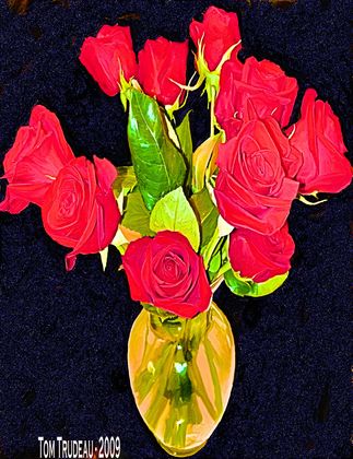 Roses - Oil Painting by Tommi Trudeau.