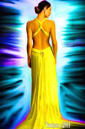 Beauty Looking Back - Oil Painting by Tommi Trudeau.