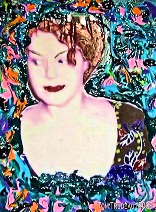 Colorful Seductress - Oil Painting by Tommi Trudeau.