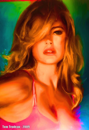Bombshell - Oil Painting by Tommi Trudeau.