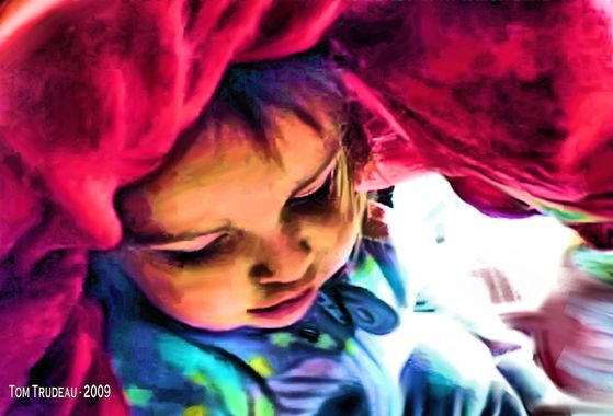 Girl in the Red Hat - Oil Painting by Tommi Trudeau.