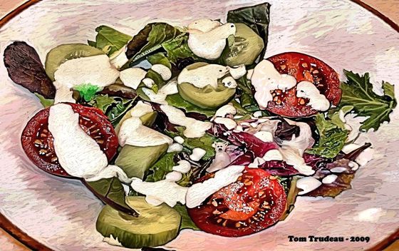 Animal Salad - Oil Painting by Tommi Trudeau.