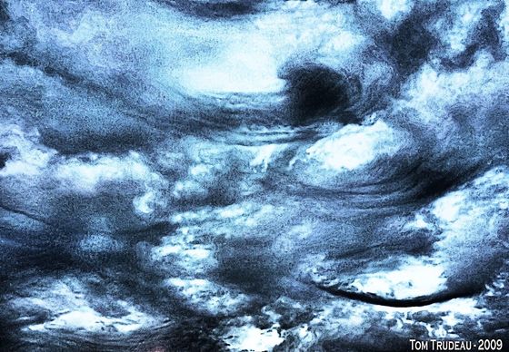 Clouds Watercolor Painting by Tommi Trudeau