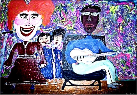 Jazz Singer - Oil Painting by Tommi Trudeau.
