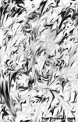 The Faces in My Coffee - Black Coffee On Parchment Painting by Tommi Trudeau.