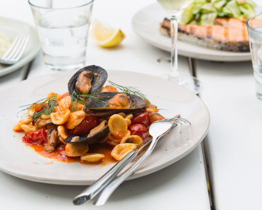 Pasta with mussels