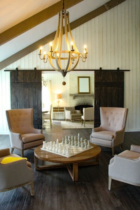 Barn Door to Sitting Area