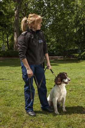 Police Woman & Sniffer Dog. 2019