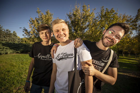 Models wearing Nuve Store T-shirts.