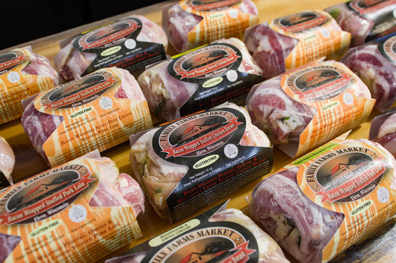 Family Farms - bacon wrapped chicken and pork