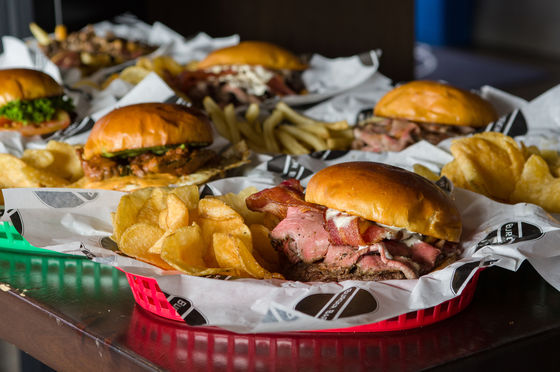 Burger Bar - group of burgers for website